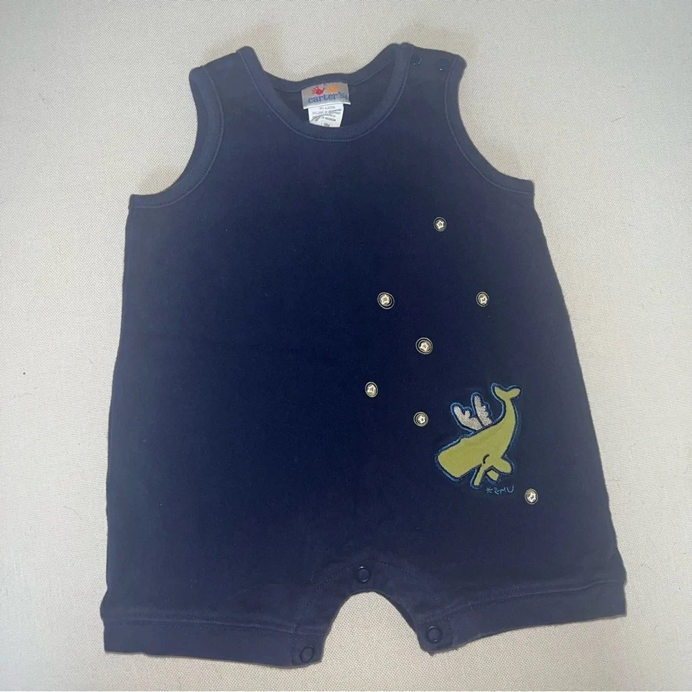 Vintage Carter's 2001 Emu Namae Japanese Artist Y2k Baby Romper 3-6 Months